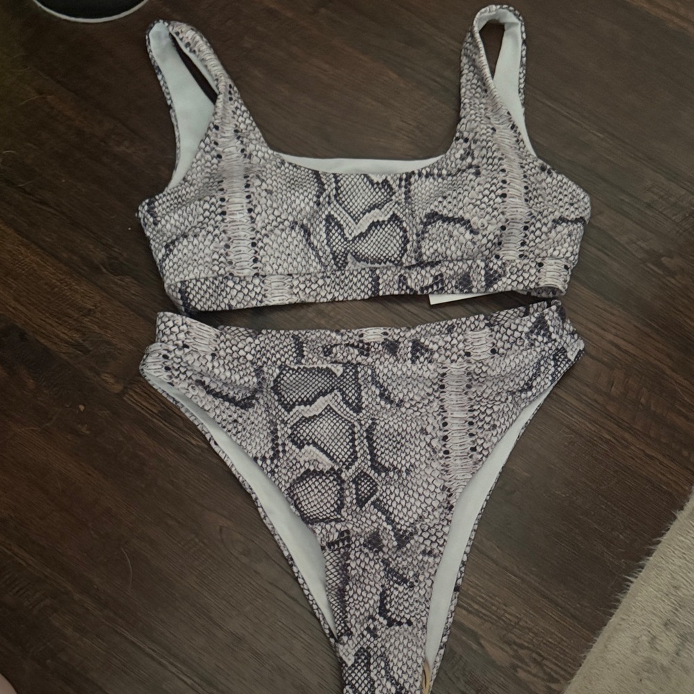 Amazing Lace Monochrome Snakeskin Bikini